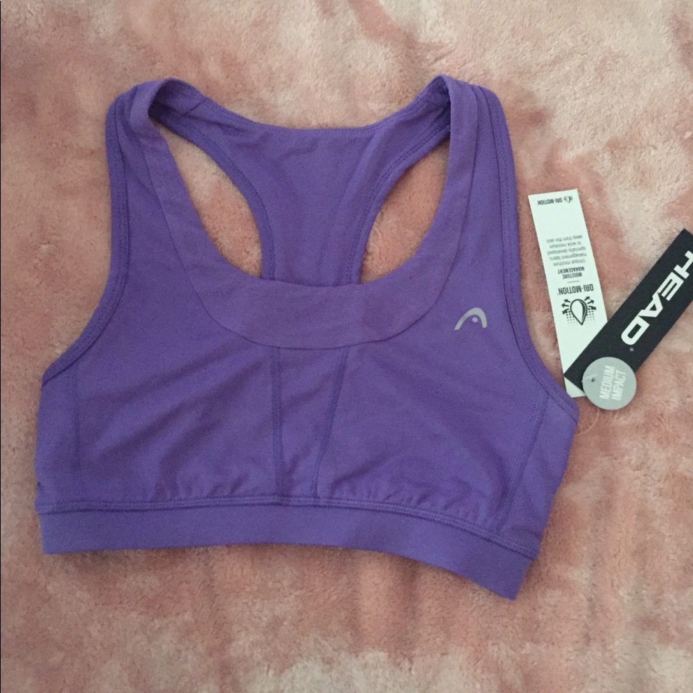 Sports bra with tags